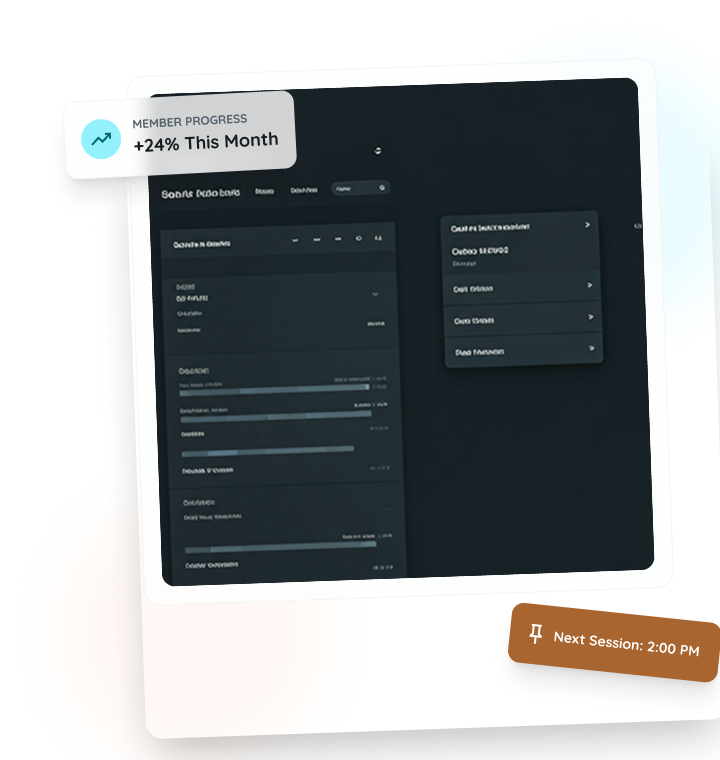 CLIP journey dashboard showing member progress and upcoming sessions